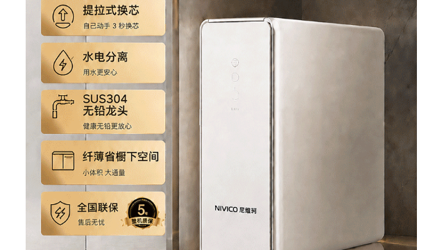尼维柯 SRO-5012-X 净水器｜一机多用，兼顾家用与小型商用净水需求